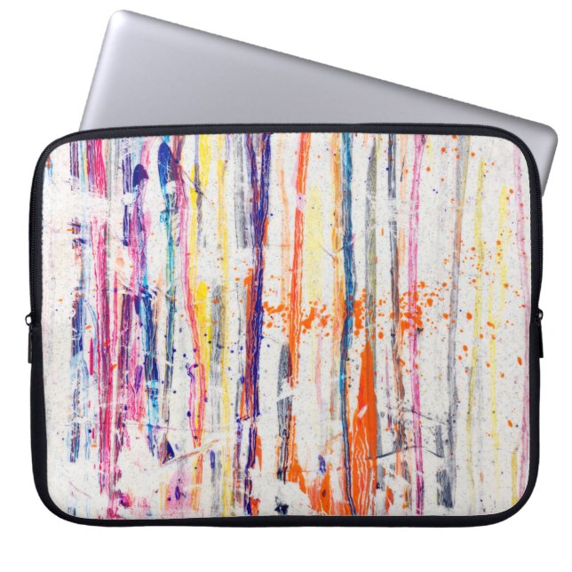 Capa Para Notebook Tinta estampada em fundo branco,arte,fina (Frente)
