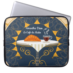Capa Para Notebook Tipografia Francesa Minimalista Café au Lait