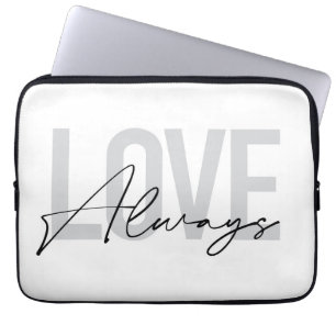 Capa Para Notebook Tipografia moderna, simples, urbana "Love Always"