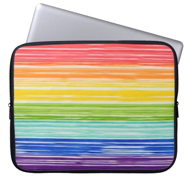 Capa Para Notebook Tiras arco-íris desarrumadas (Frente)