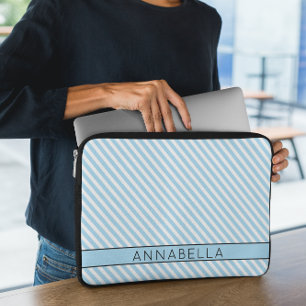 Capa Para Notebook Tiras Azuis Modernas