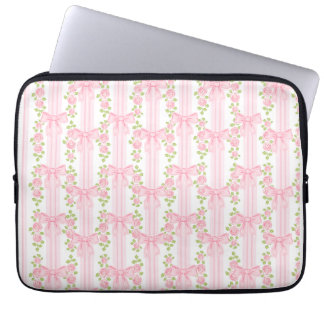 Capa Para Notebook Tiras de Arco de Coquetes de Rosas Rosa Vintage