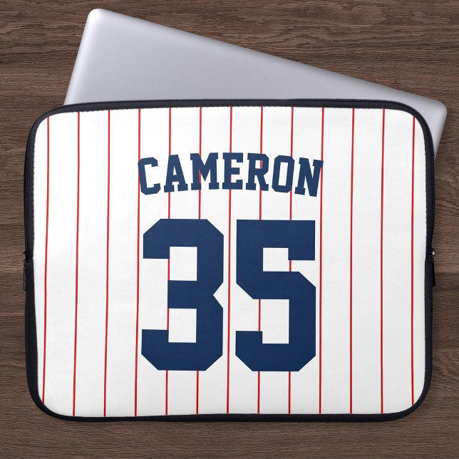 Capa Para Notebook Tiras de Baseball Jersey de Cores Totalmente Editá (Criador carregado)