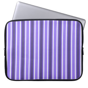 Capa Para Notebook Tiras de doces, púrpuras e brancas