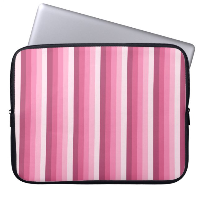 Capa Para Notebook Tiras de sombra rosa (Frente)