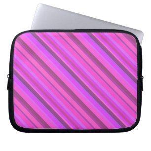 Capa Para Notebook Tiras diagonais cor-de-rosa