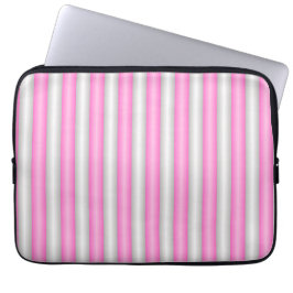 Capa Para Notebook Tiras Rosa Neon Modernas com Efeito 3D