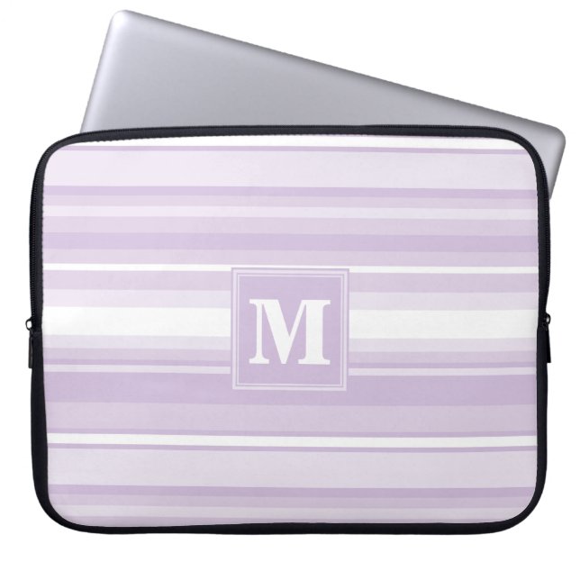 Capa Para Notebook Tiras roxas monográficas (Frente)