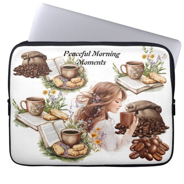Capa Para Notebook Toalha Momentos de Manhã Tranquila (Frente)