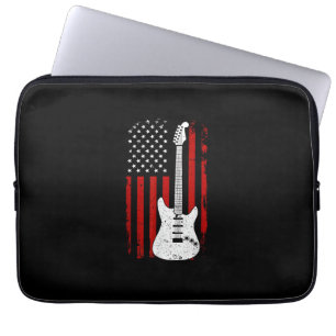 Capa Para Notebook Toca música da bandeira americana dos EUA violão e