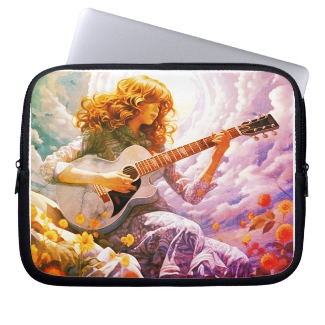 Capa Para Notebook Tocando Meu Violão na Tempestade 10" (Frente)