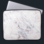 Capa Para Notebook Tocar na Tendência Chic Rosa White e Cinza Marble<br><div class="desc">Design personalizado</div>