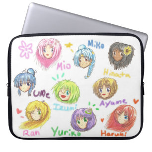 Capa Para Notebook Toda a bolsa de laptop bonito dos musas de Chibi