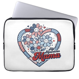 Capa Para Notebook Toda Mãe Americana Desenho de Camisa de Flor Patri