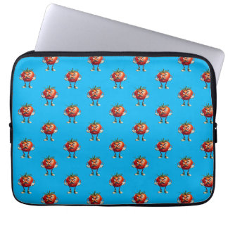 Capa Para Notebook Tomate de desenho animado com bigode e armas