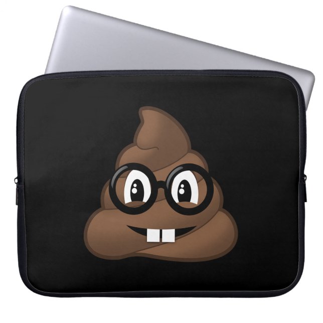 Capa Para Notebook Tombadilho Emoji dos vidros do nerd (Frente)