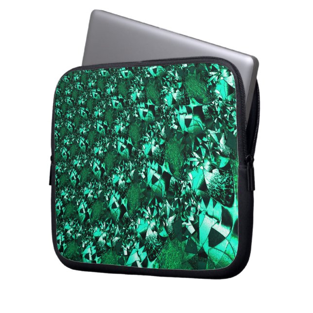 Capa Para Notebook Tonalidades verdes brilhantes e semelhantes a aliv (Frente Esquerda)