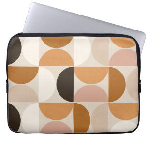 Capa Para Notebook Tons da Terra Marrom do Padrão Retroativo Moderno