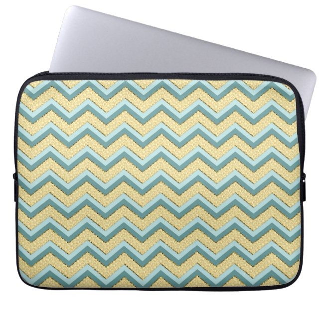 Capa Para Notebook Topaz Glitter Chevron Pattern (Frente)