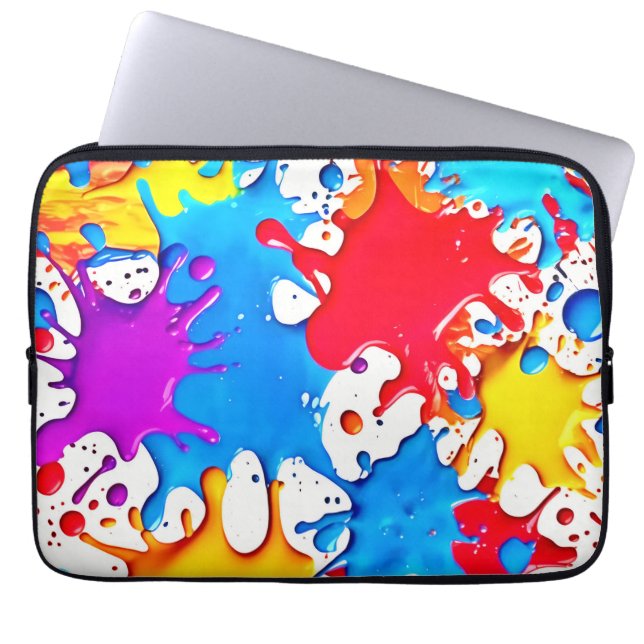Capa Para Notebook Toques Vibrantes de Cores Neon (Frente)