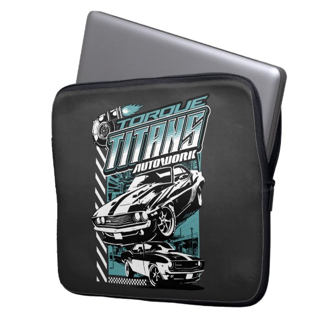 CAPA PARA NOTEBOOK TORQUE TITANS AUTOWORKS - USA LEGEND CARROS (Frente Esquerda)