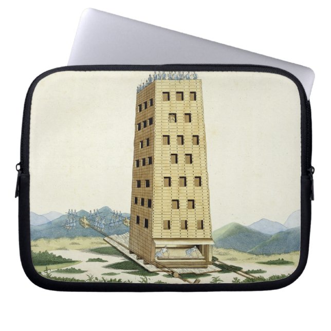 Capa Para Notebook Torre móvel, projetada após a torre de Caesar em N (Frente)