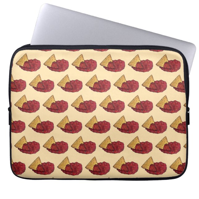 Capa Para Notebook Tortilla Chips e Dip Tomato Salsa Comida mexicana (Frente)