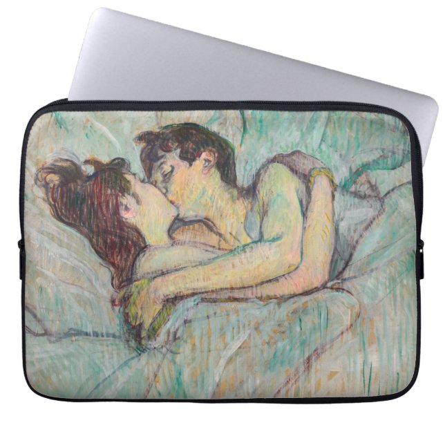 Capa Para Notebook Toulouse-Lautrec - Na Cama, O Beijo (Frente)
