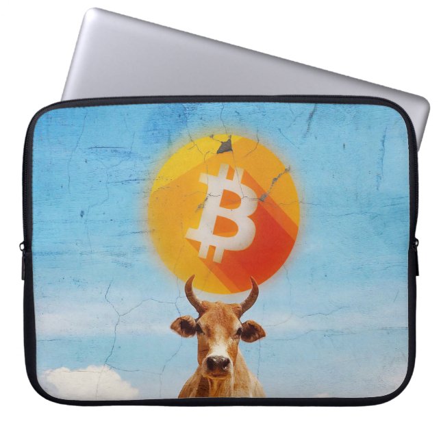 Capa Para Notebook Touro Resiliente Bitcoin (Frente)