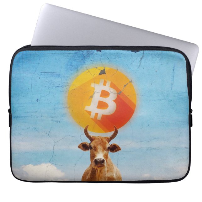 Capa Para Notebook Touro Resiliente Bitcoin (Frente)