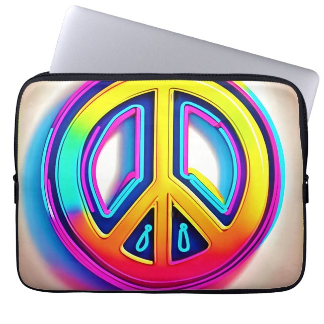 Capa Para Notebook Trabalho de arte de Paz Vibrante (Frente)