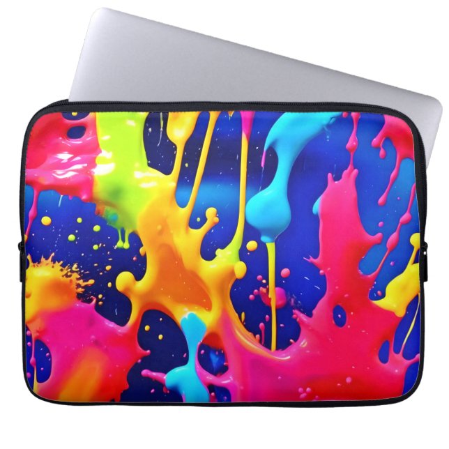 Capa Para Notebook Trabalho de arte de pintura colorido (Frente)