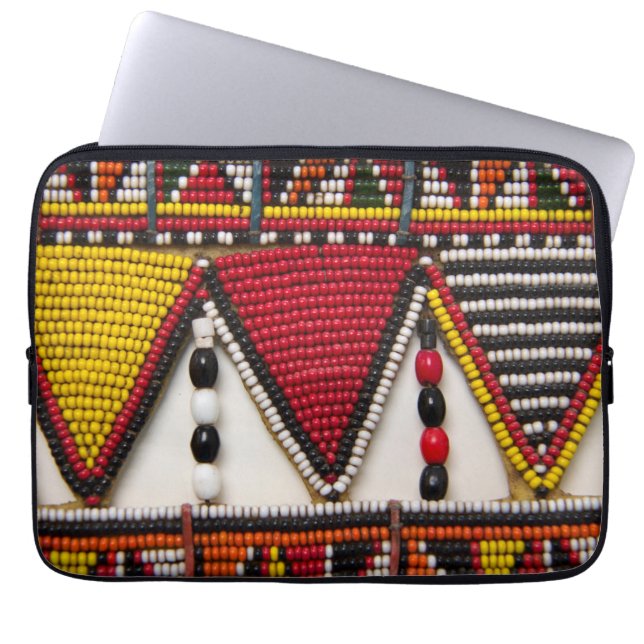 Capa Para Notebook Trabalho de Contas Tribal Maasai (Frente)
