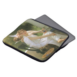 Capa Para Notebook Trabalho interrompido por Bouguereau, Angel Portra