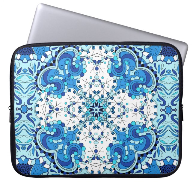 Capa Para Notebook Tracery sem descontinuidades. Mehendi design.  (Frente)