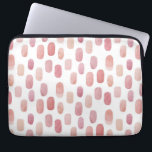 Capa Para Notebook Traço de pincel rosa com aquarela. Padrão simples<br><div class="desc">Bolsa de laptop do padrão de traçado do pincel rosa-agudo com aquarelas.</div>