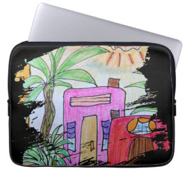 Capa Para Notebook Traço de Pintura Tropical