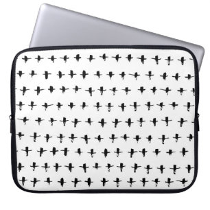 Capa Para Notebook Traço Geométrico à Mão Preta