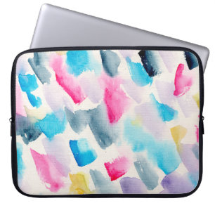 Capa Para Notebook traços de pincel com abstrato de aquarela feitos à