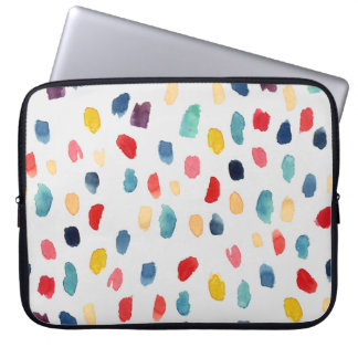 Capa Para Notebook Traços do Pincel de Aquarela: Abstrato sem costura