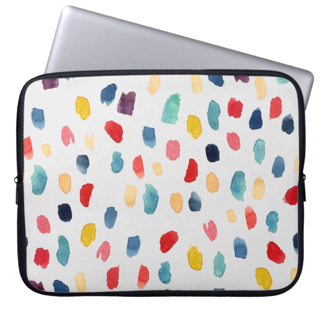 Capa Para Notebook Traços do Pincel de Aquarela: Abstrato sem costura (Frente)