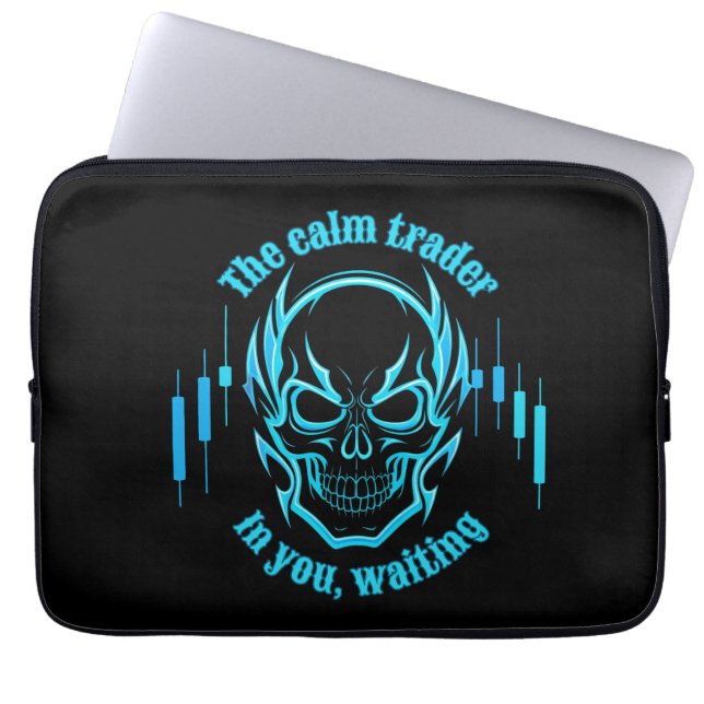 Capa Para Notebook Trade Motivation | Skull | Calm Trader (Frente)
