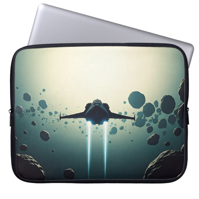 Capa Para Notebook trajetória da nave espacial em volta (Frente)