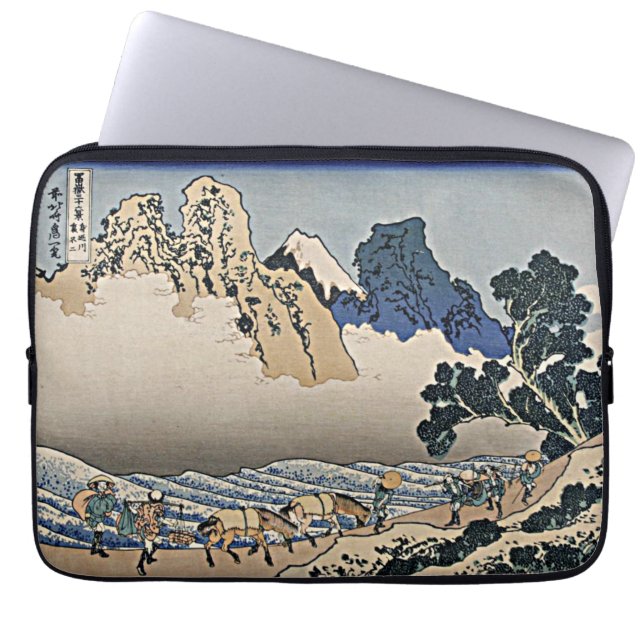 Capa Para Notebook Trás da montanha Fuji do rio Minobu Hokusai (Frente)