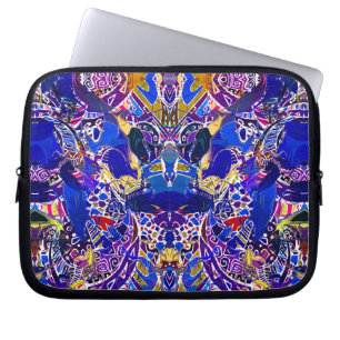 Capa Para Notebook Travesseiro decorativo de elementos abstrato azuis