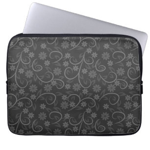 Capa Para Notebook Travesseiro decorativo de flores de cinza