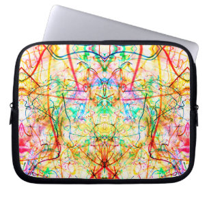 Capa Para Notebook Travesseiro decorativo de linhas abstrato colorida