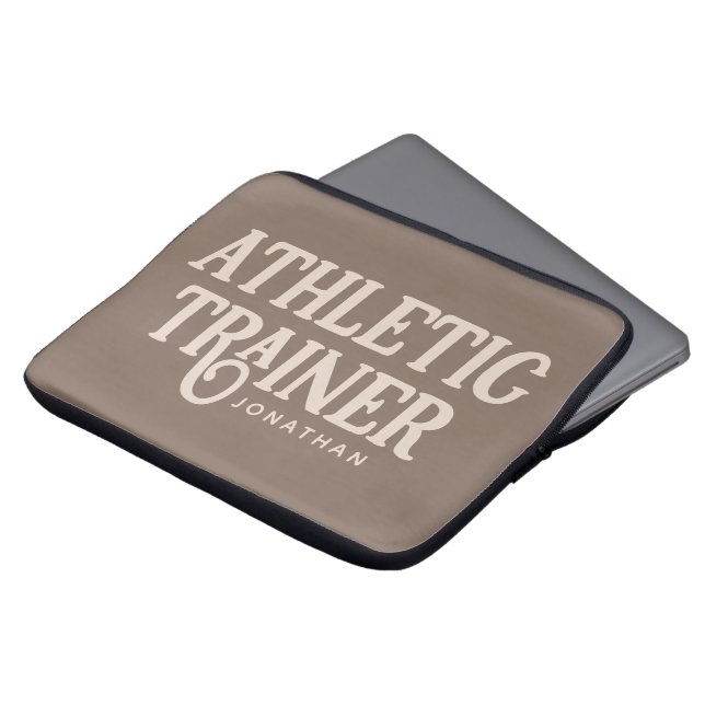 Capa Para Notebook Treinador Atlético de Nome Personalizado (Frente Topo)