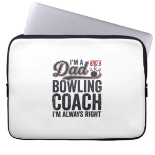 Capa Para Notebook Treinador de Boliche Pai Sempre Certo Camisa Vinta