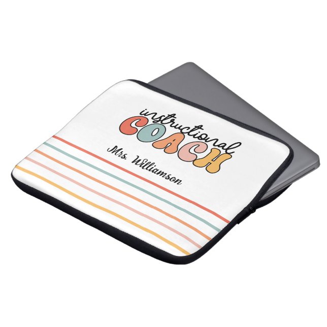 Capa Para Notebook Treinador educacional Treinador Personalizado Retr (Frente Topo)